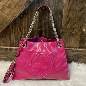 gucci soho patent leather bolsa